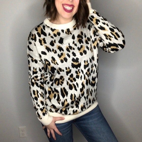 minkpink leopard sweater
